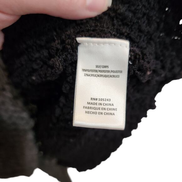 Bobeau Long Sleeve Crew Neck Popcorn Knit Cozy Pullover Sweater Gray Black Large - Picture 7 of 8